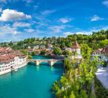 Vue panoramique de Berne en été