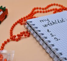 ma wishlist écrire entre décorations de noël - liste pour le Père Noël - wishlist de noël