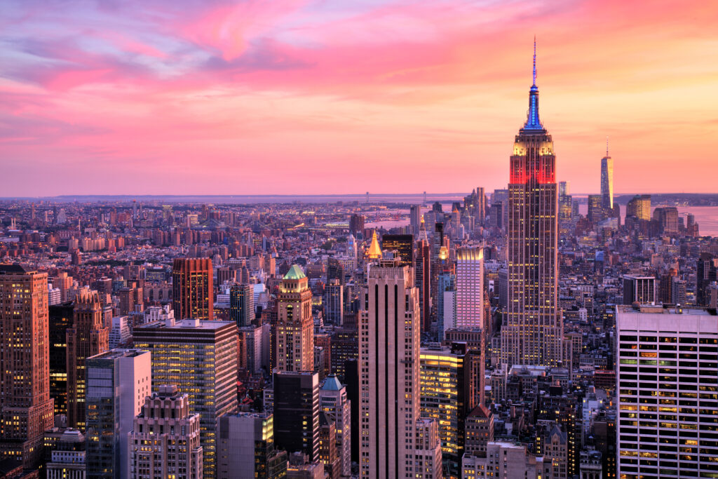 Skyline de Nueva York al atardecer