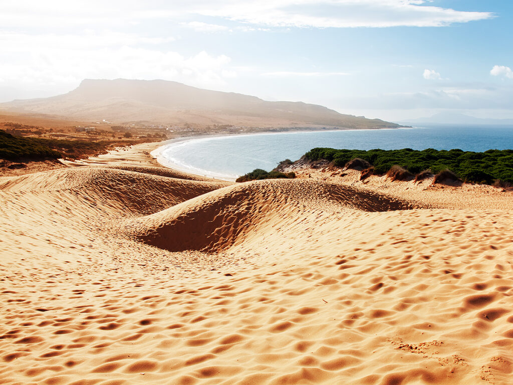 Dunas de la playa de Bolonia en Cádiz