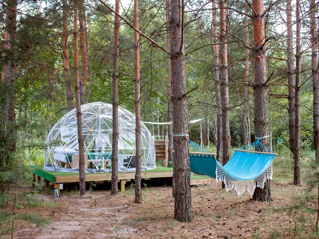 Un hotel burbuja en plena naturaleza