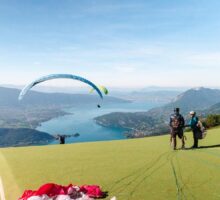 Vol en parapente au lac d'Annecy