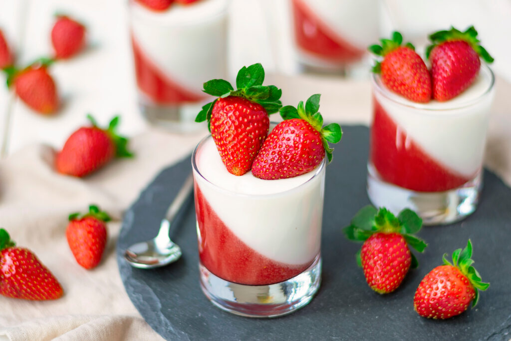 Pannacotta aux fraises