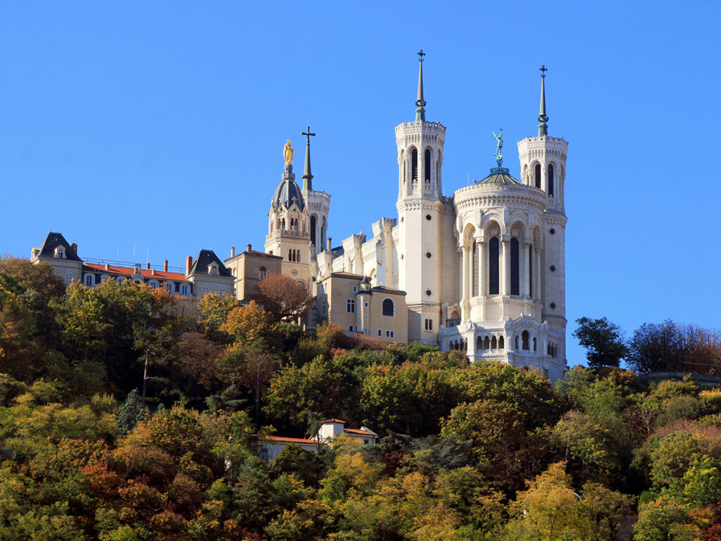 Vue sur la basilique Notre-Dame de Fourvière