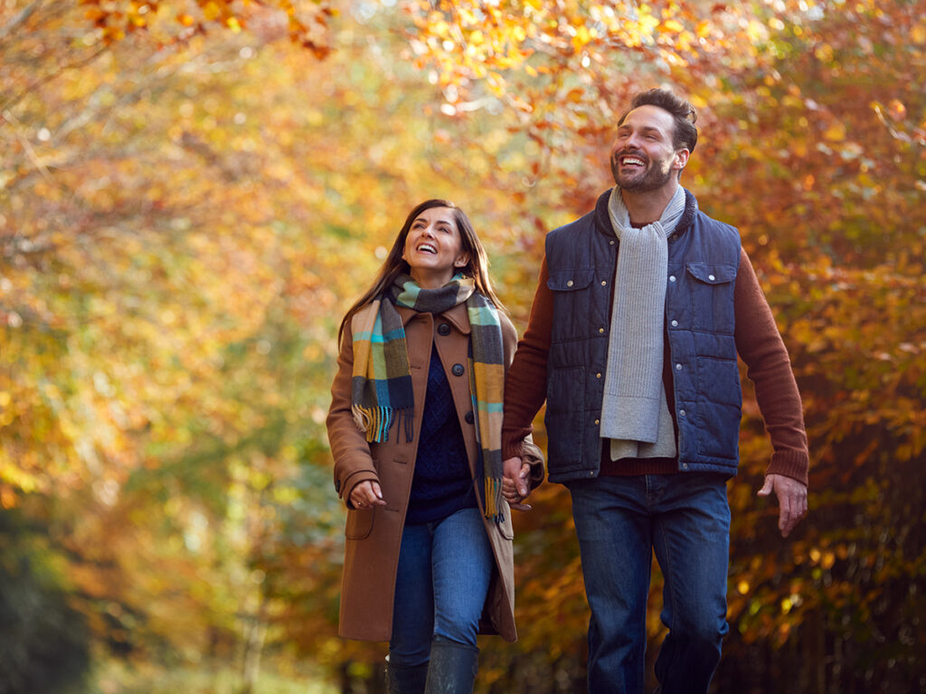 Promenade romantique dans les bois