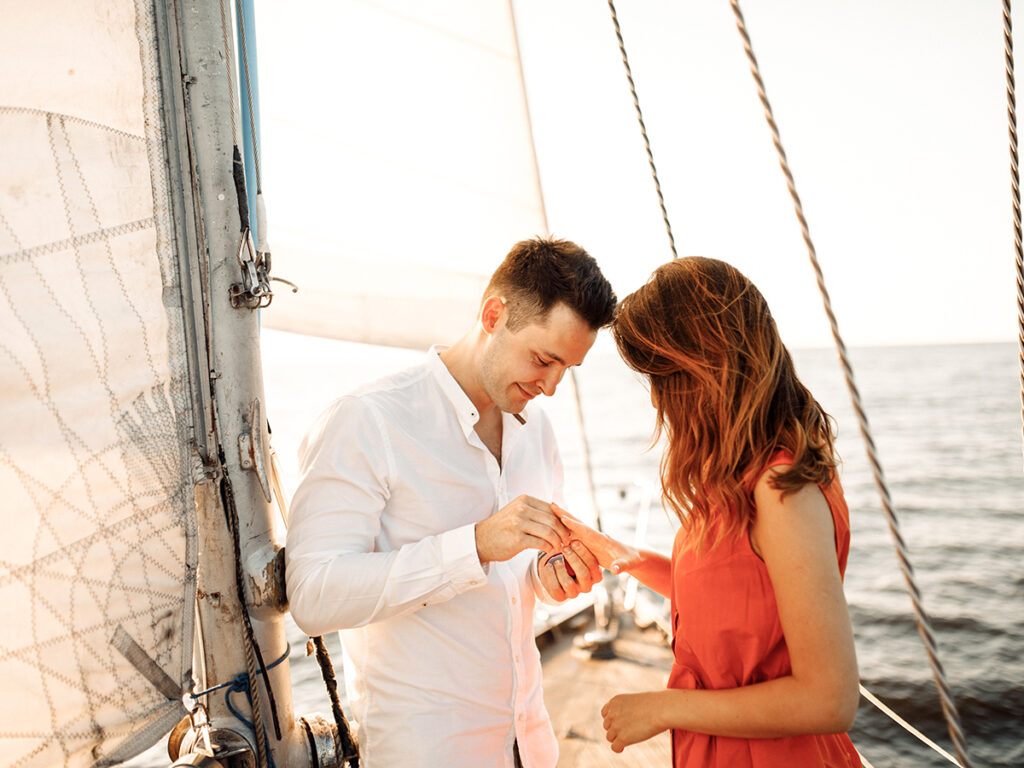 Demande en mariage en croisière