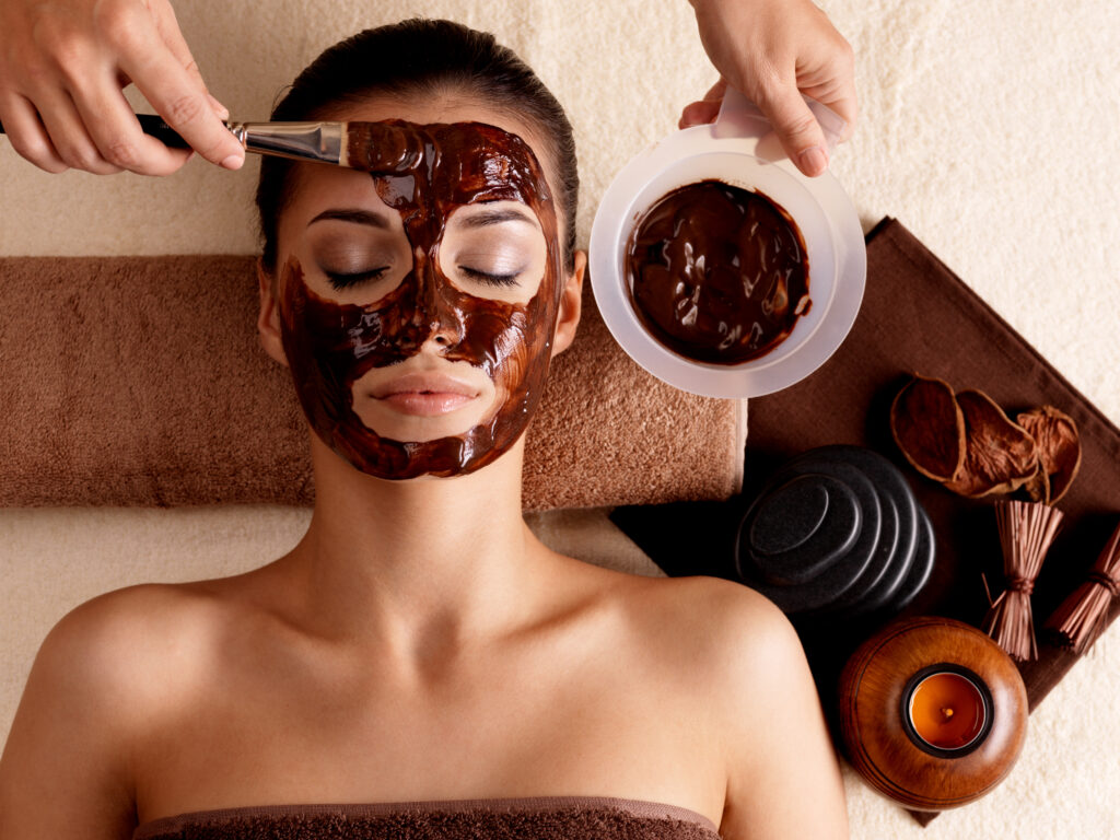 Maschera viso al cioccolato