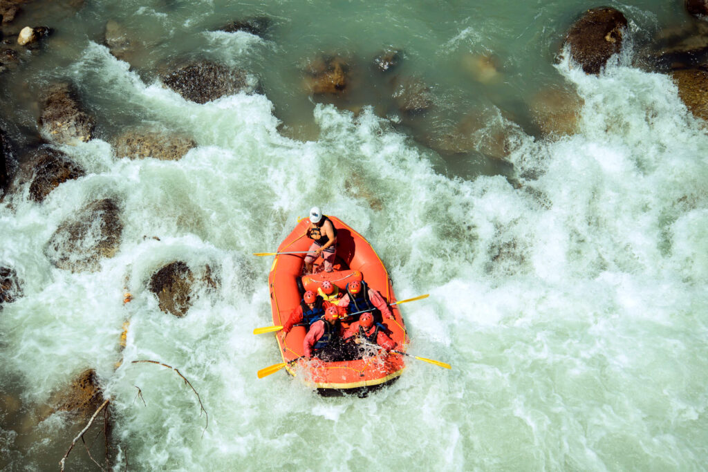 Rafting di gruppo in Italia